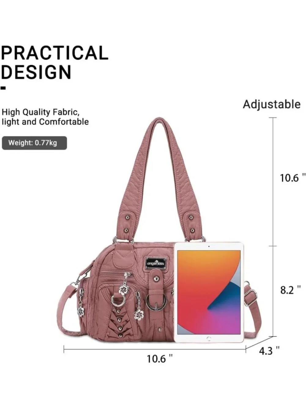 Chic Small Crossbody Handbag for Women - Soft Multipocket Hobo Purse